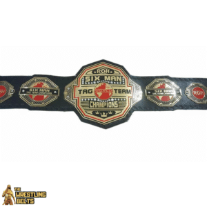 ROH Six Man World Tag Team Champions Wrestling Belt Leather Replica Metal Plated Adult Size