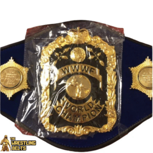 WWWF Bruno Sammartino World Championship Wrestling Title Belt 2 Side Plates